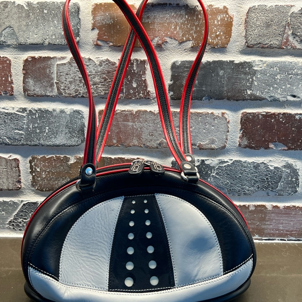 AlaLuna leather football purse